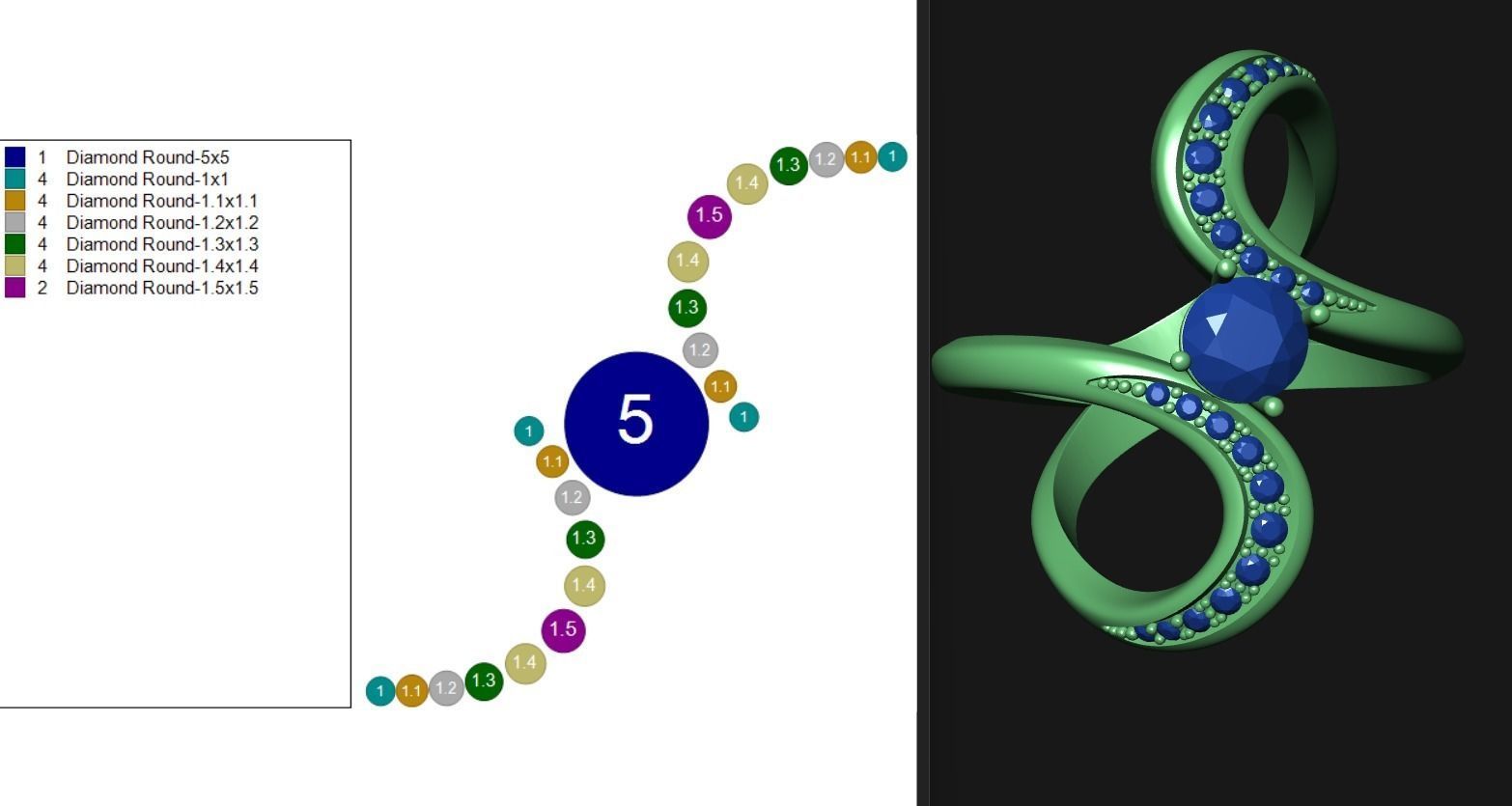 Infinity Ring R 53 3D print model_11