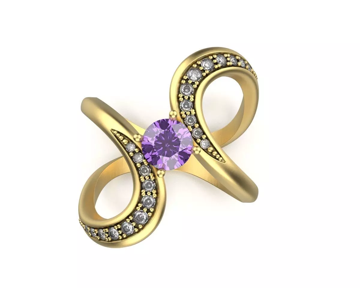 Infinity Ring R 53 3D print model_0