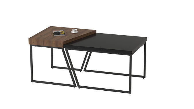 Modern coffee table - set of 2 3D model