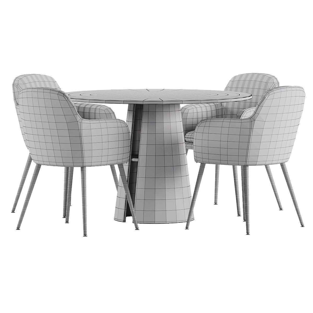 dining set 80 3D model_6