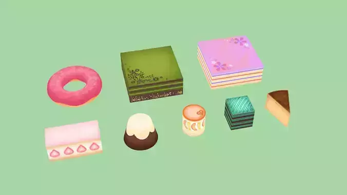 Stylized Cake BH Series 02 Low-poly 3D model