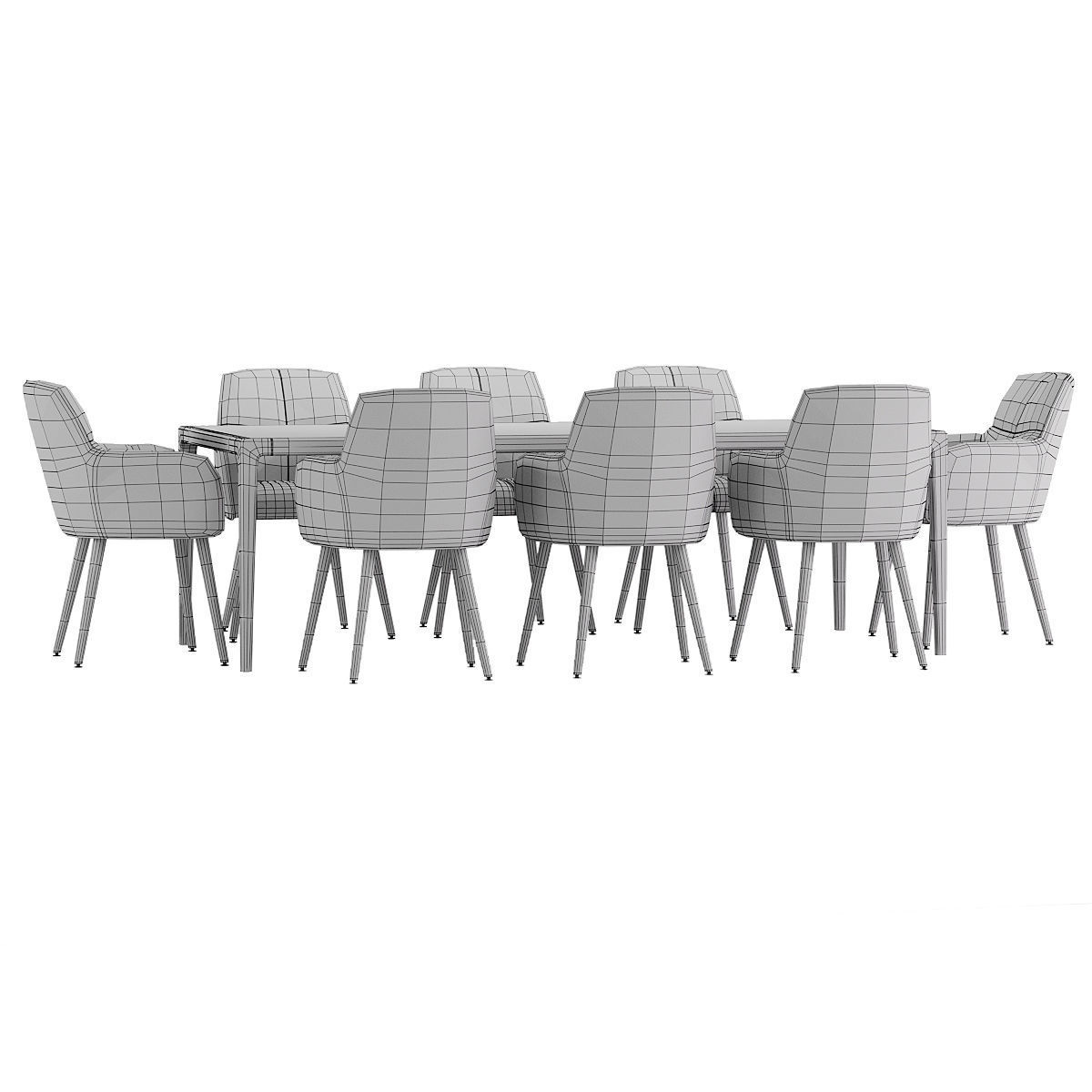 Dining set 85 3D model_2