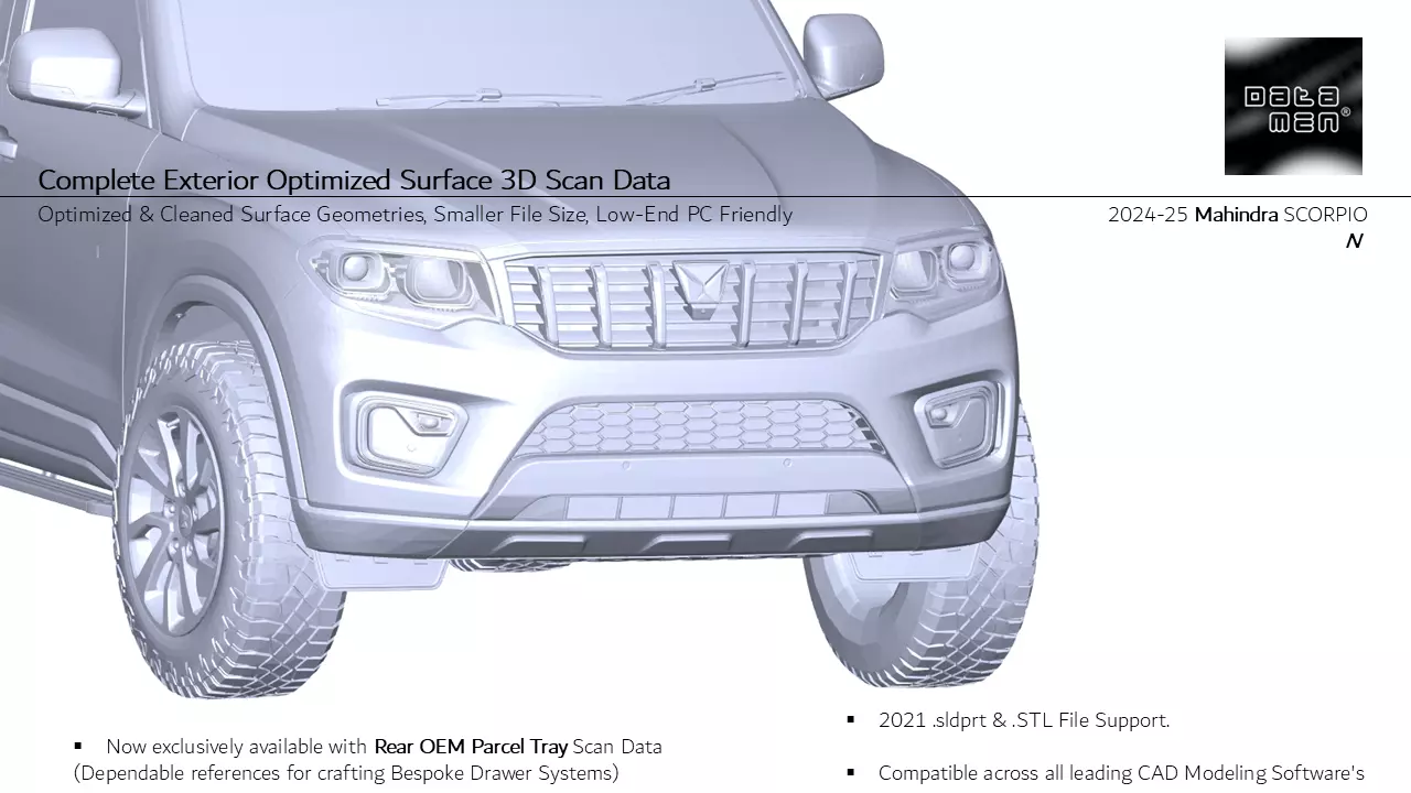 2024 2025 Mahindra Scorpio N Complete 3D Scan Surface Data 3D model_0