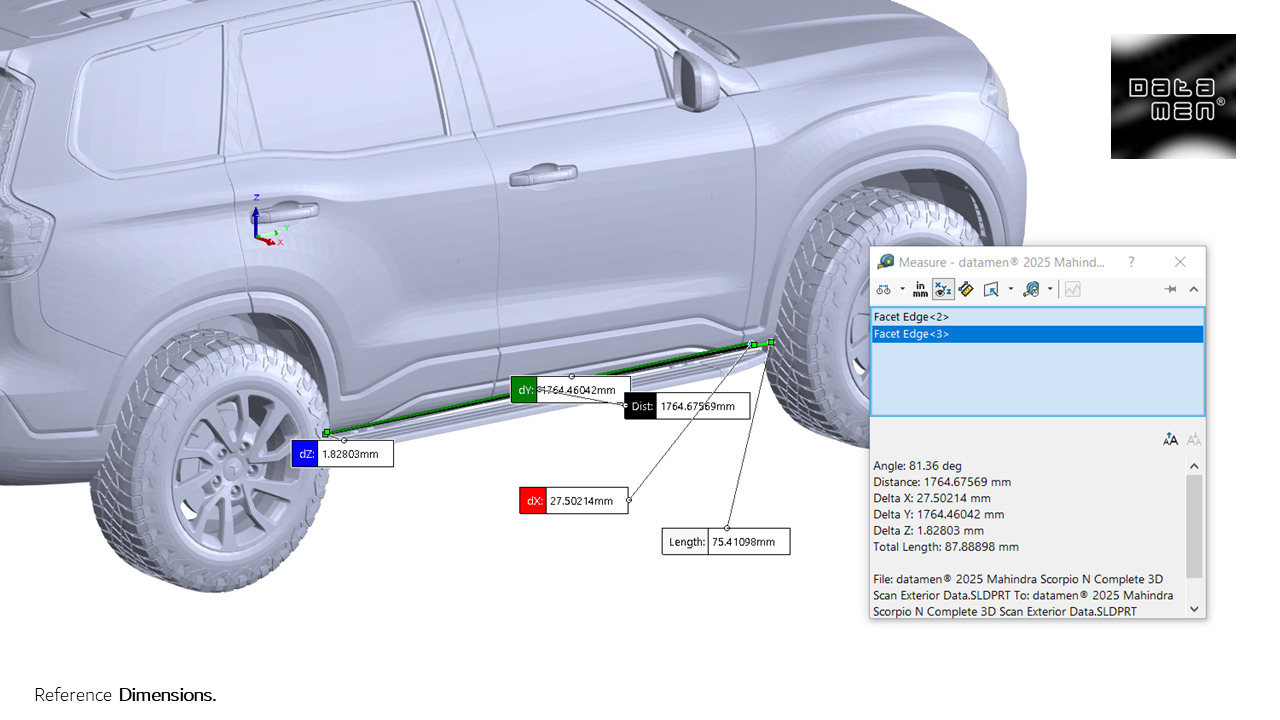 2024 2025 Mahindra Scorpio N Complete 3D Scan Surface Data 3D model_17