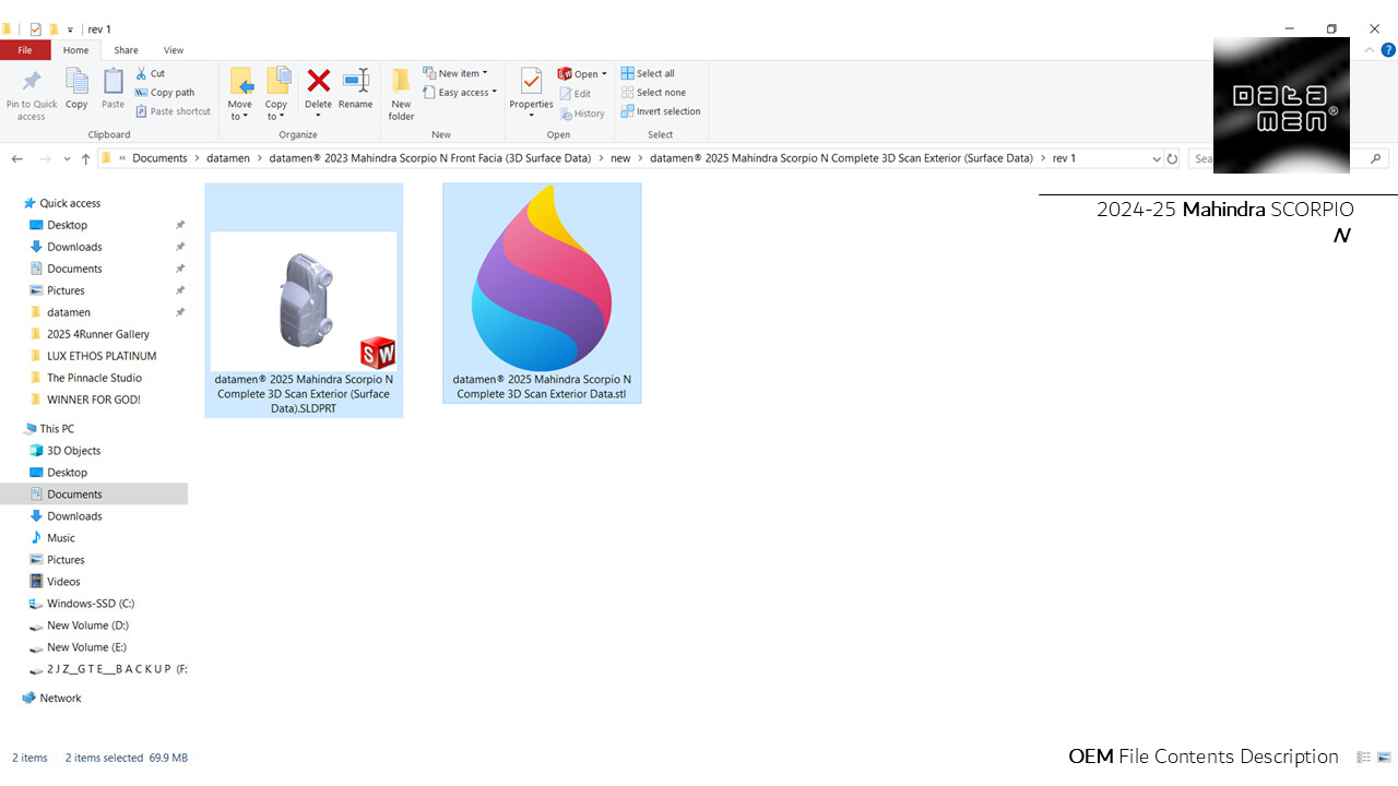 2024 2025 Mahindra Scorpio N Complete 3D Scan Surface Data 3D model_33