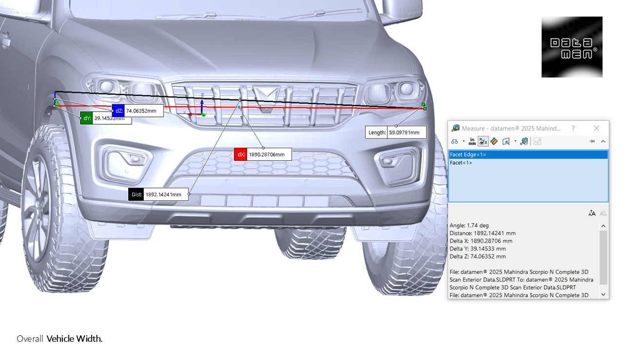 2024 2025 Mahindra Scorpio N Complete 3D Scan Surface Data 3D model_16