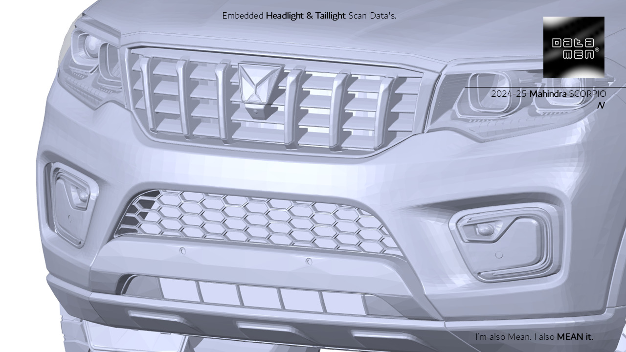 2024 2025 Mahindra Scorpio N Complete 3D Scan Surface Data 3D model_7