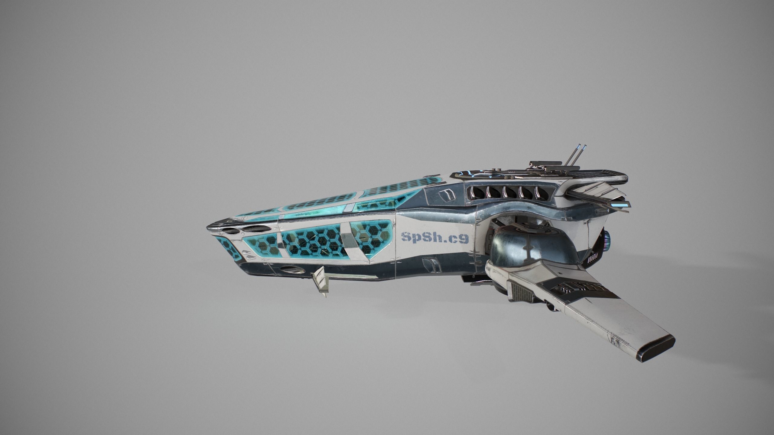 Spaceship SpShc9 3D model_7