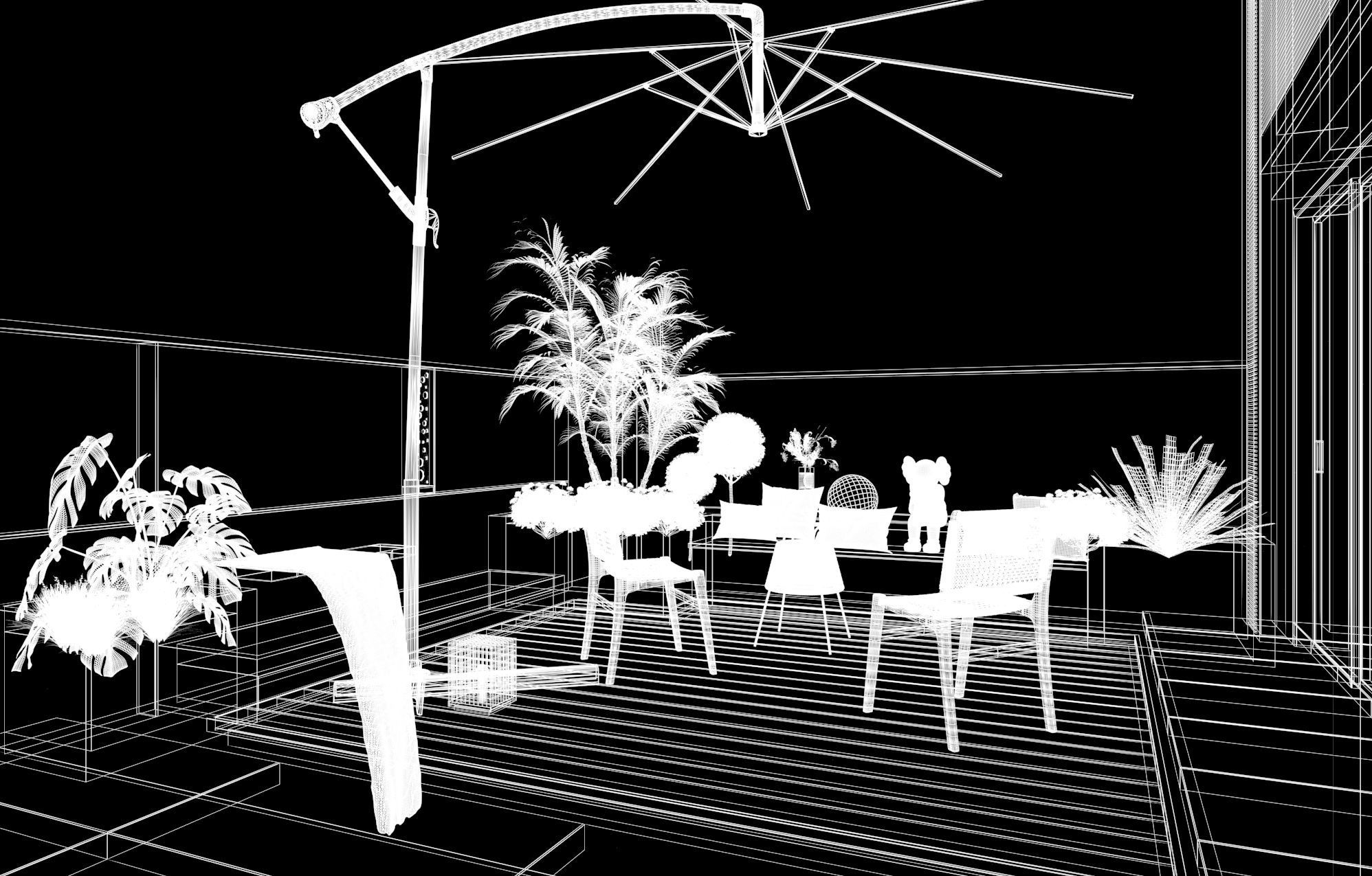 Balcony 3D model_7