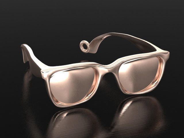 Glasses necklace 3D print model_1