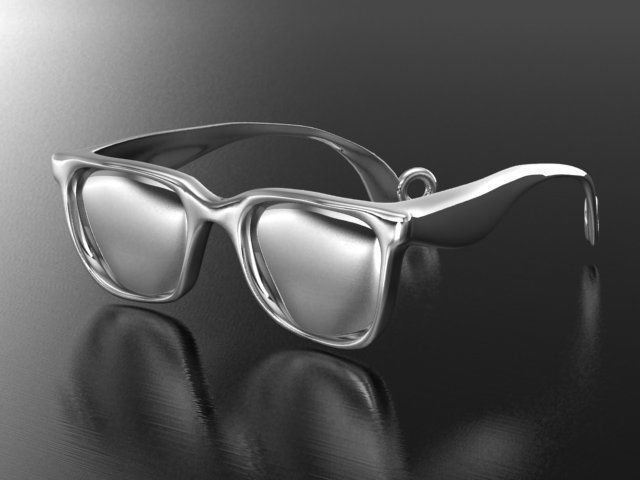 Glasses necklace 3D print model_7