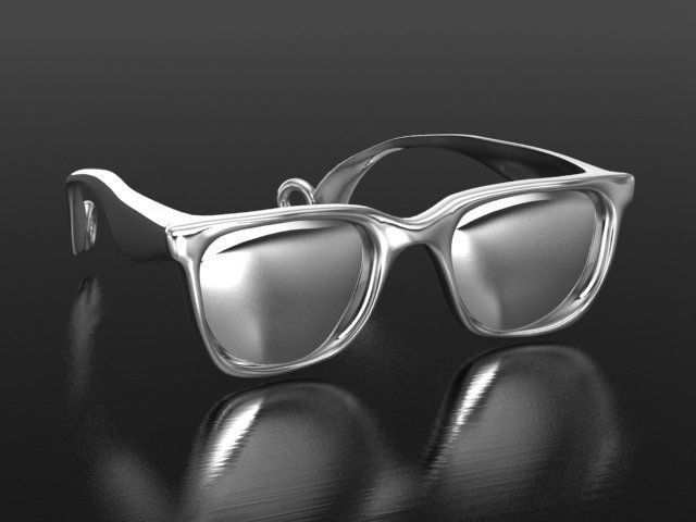 Glasses necklace 3D print model_6