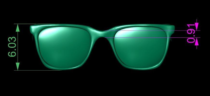 Glasses necklace 3D print model_14