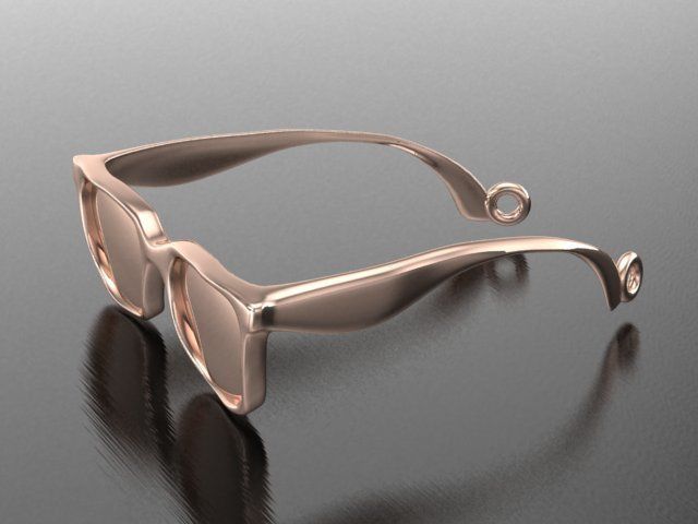 Glasses necklace 3D print model_10