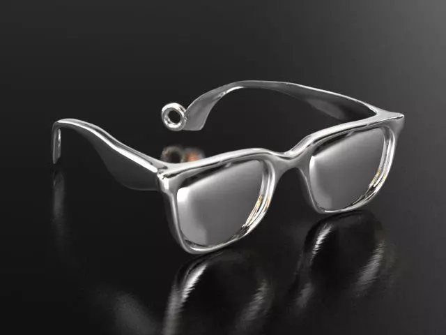 Glasses necklace 3D print model_0