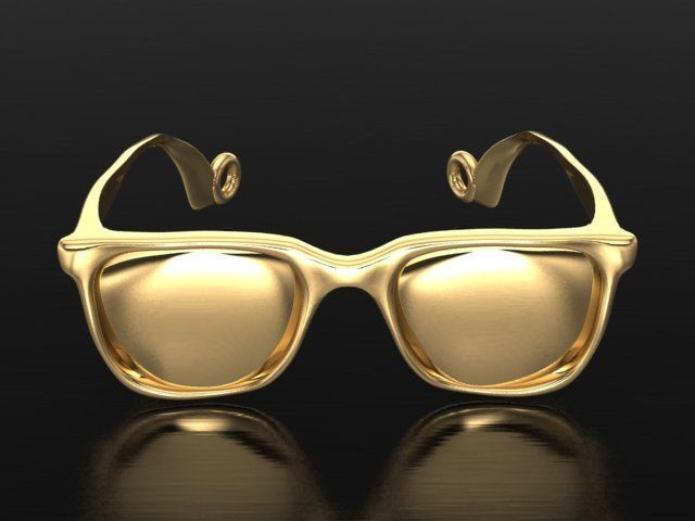 Glasses necklace 3D print model_5