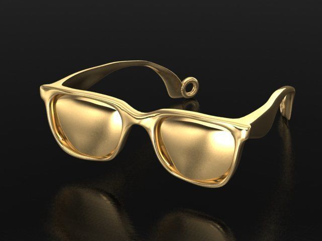 Glasses necklace 3D print model_2