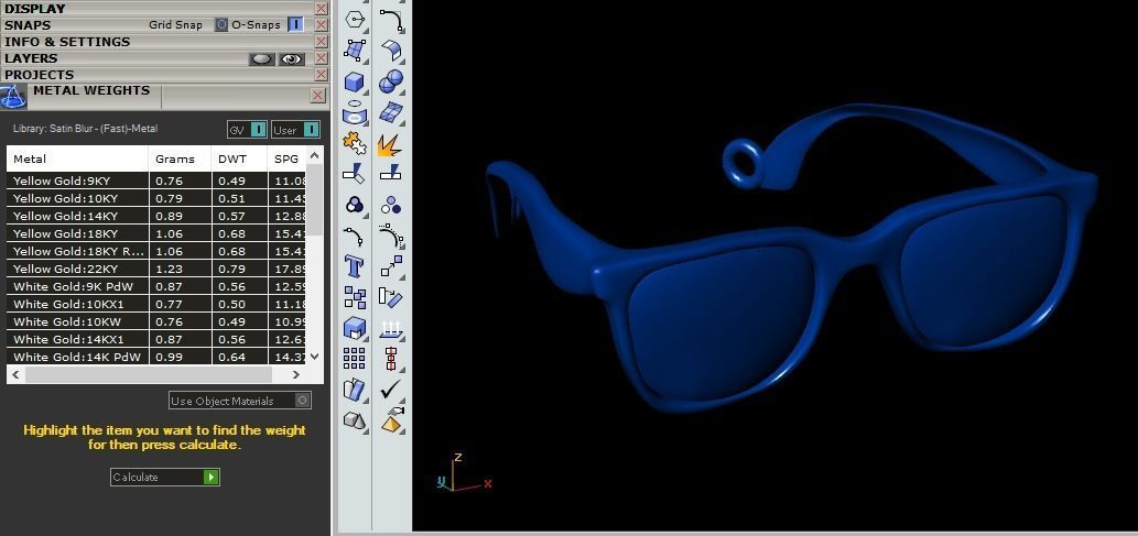 Glasses necklace 3D print model_15