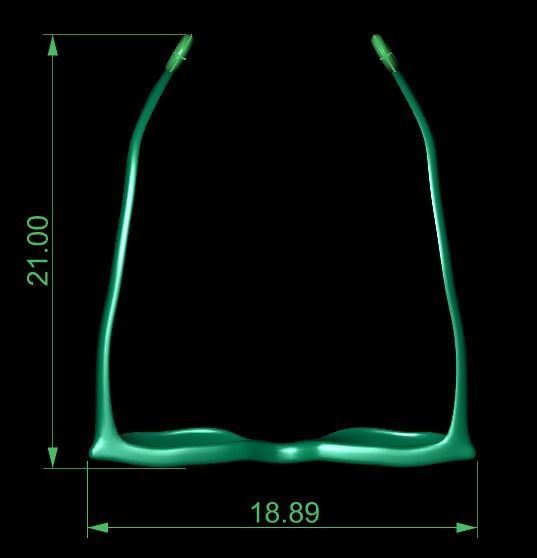 Glasses necklace 3D print model_11