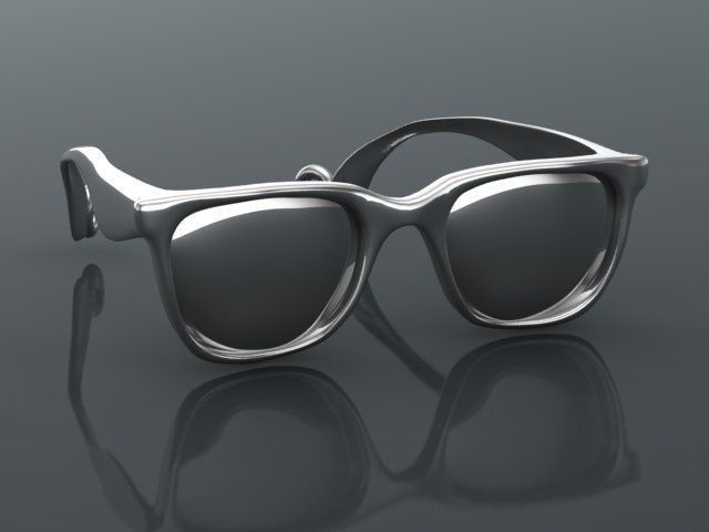 Glasses necklace 3D print model_20