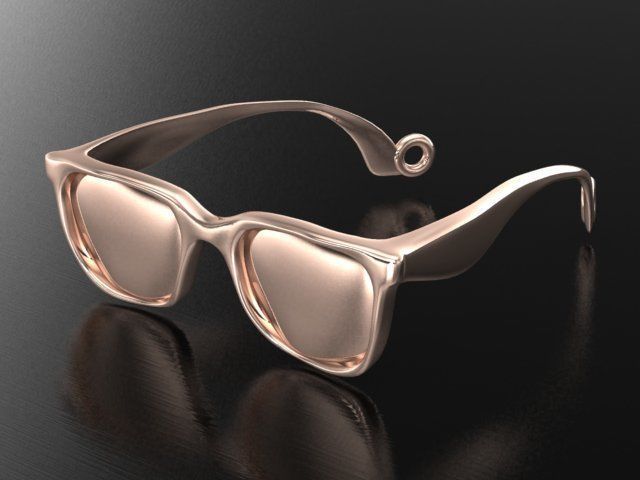 Glasses necklace 3D print model_9