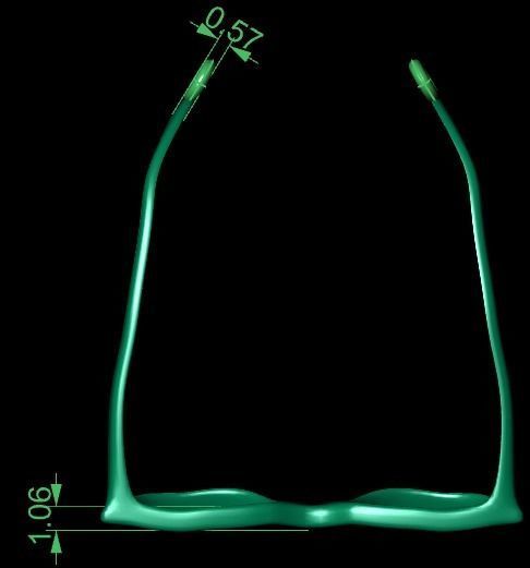 Glasses necklace 3D print model_12