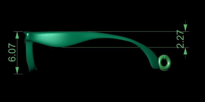 Glasses necklace 3D print model_13