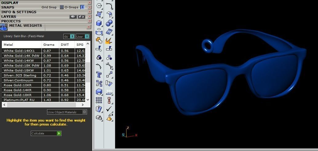 Glasses necklace 3D print model_16