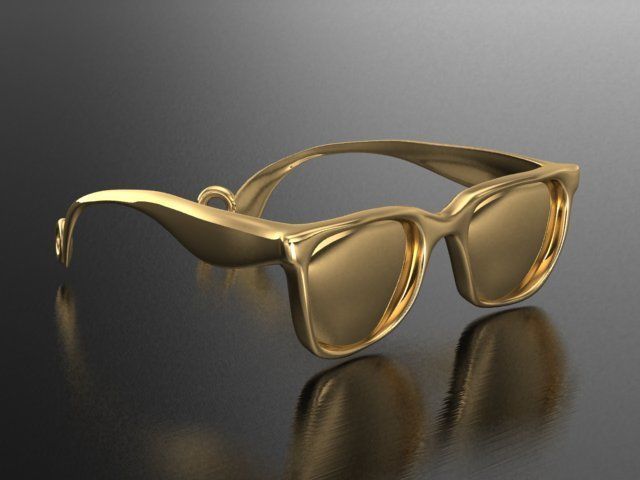 Glasses necklace 3D print model_4