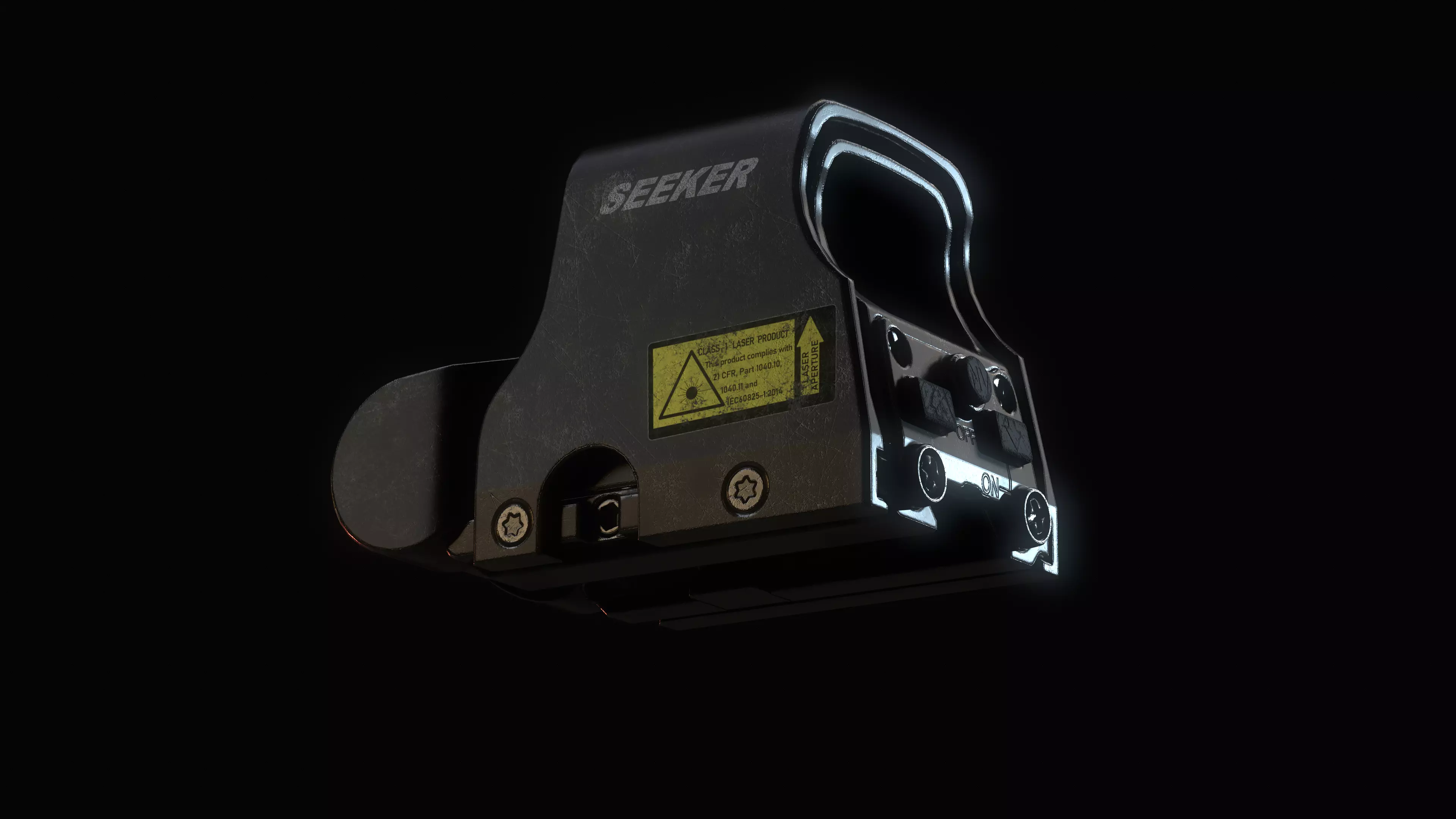Holographic Optic Low-poly 3D model