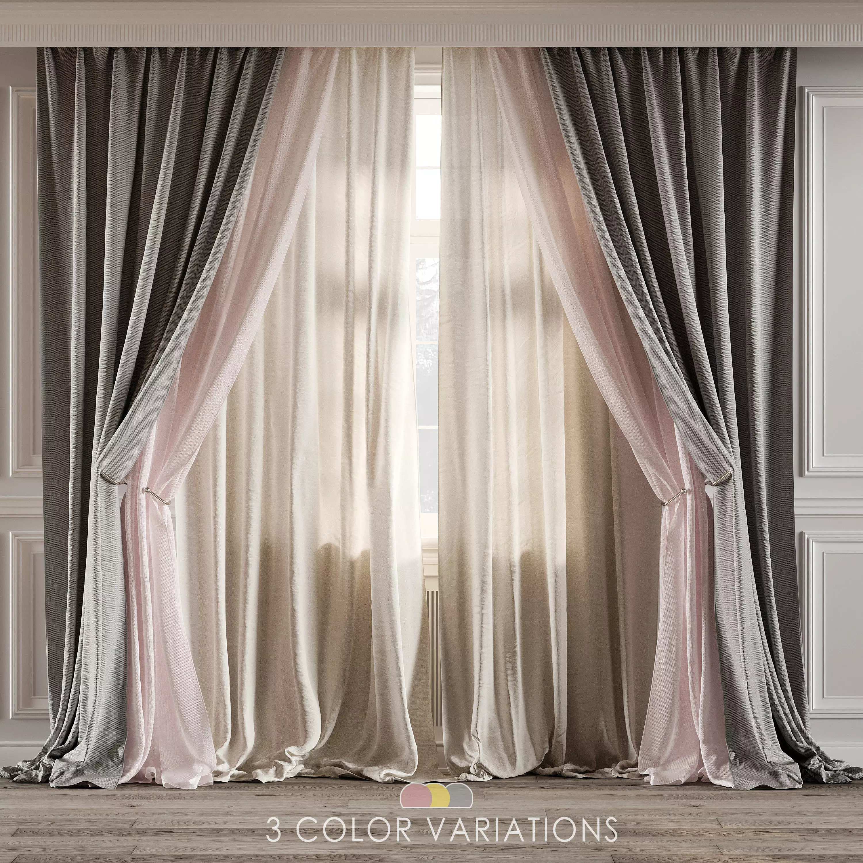 CURTAINS 549C 3 In 1 3D model