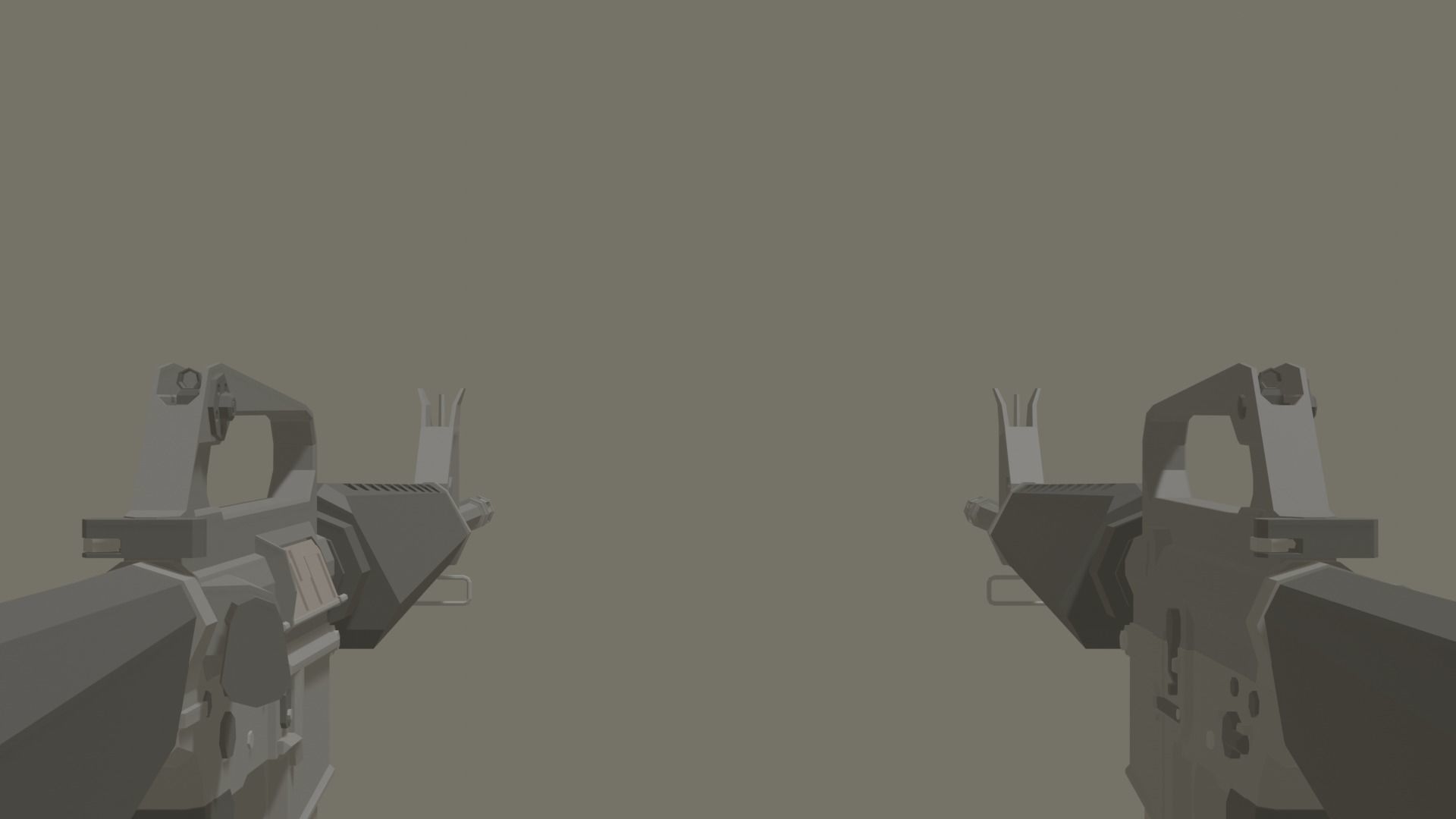 M-16a1 lowpoly stylized rifle Low-poly 3D model_12