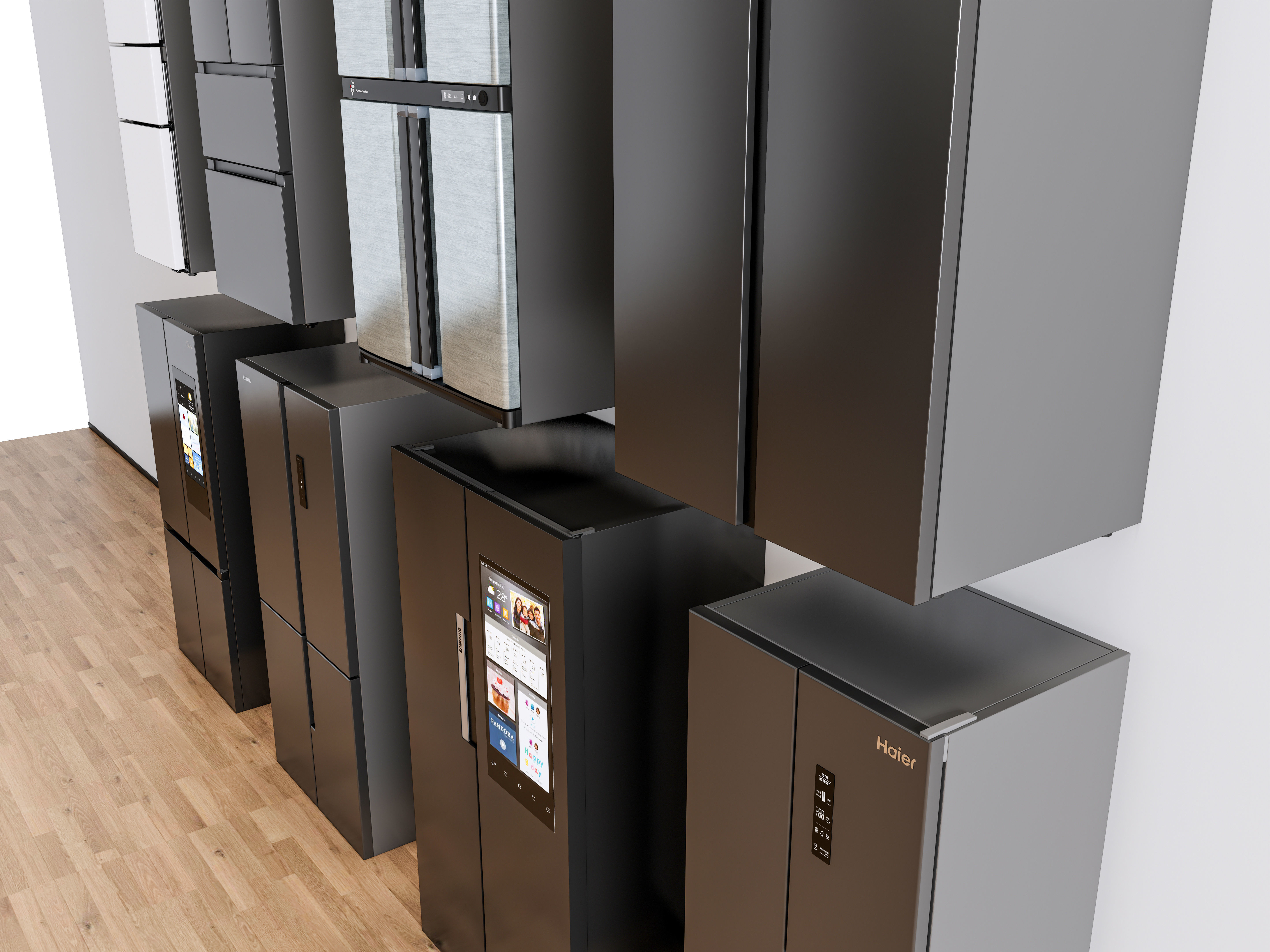 Kitchen and Home  appliances models library  fridge refrigerator Low-poly 3D model_5