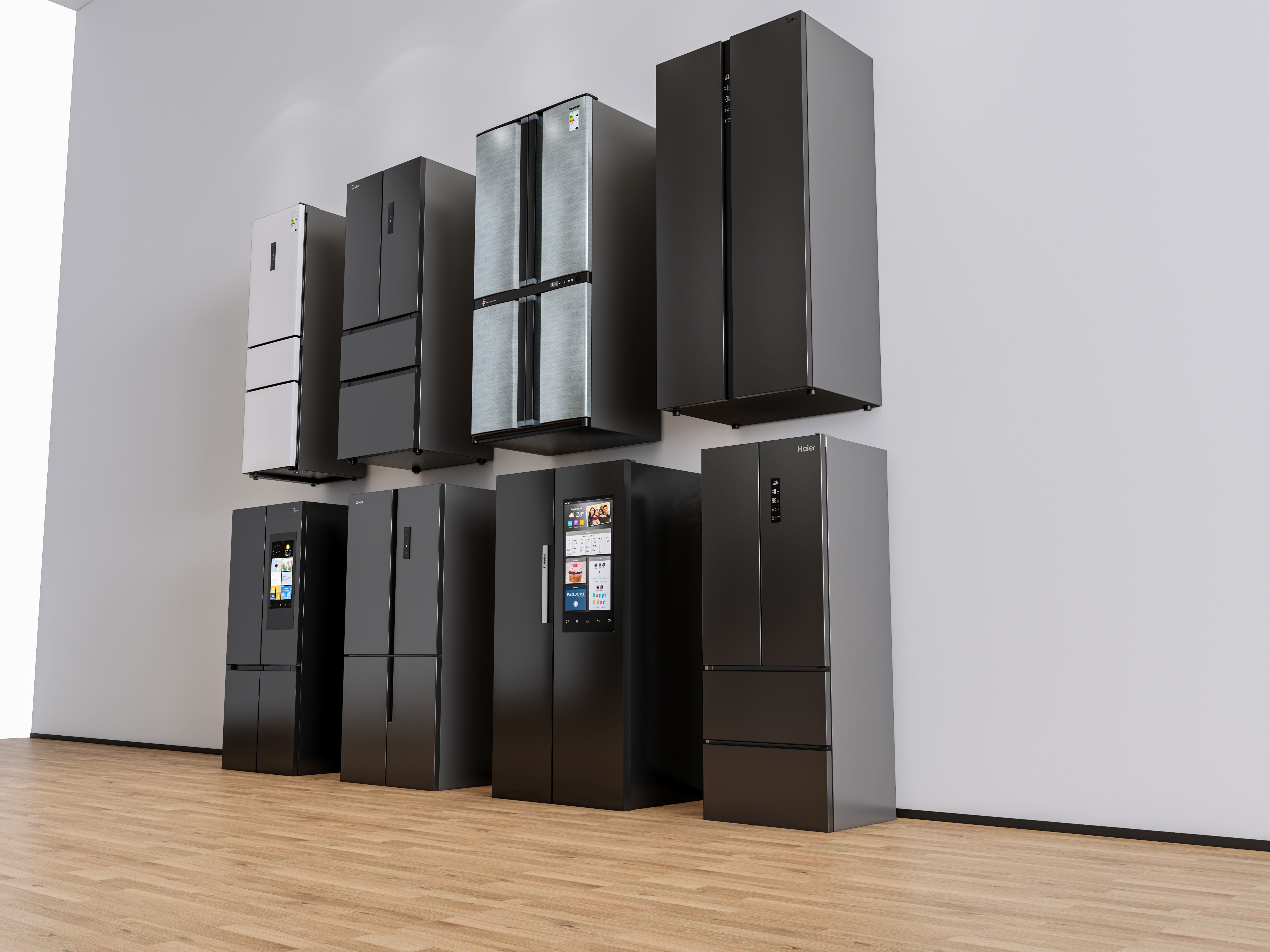 Kitchen and Home  appliances models library  fridge refrigerator Low-poly 3D model_10