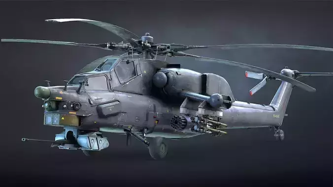 Mi-28N Havoc Attack Helicopter Game Ready Low-poly 3D model