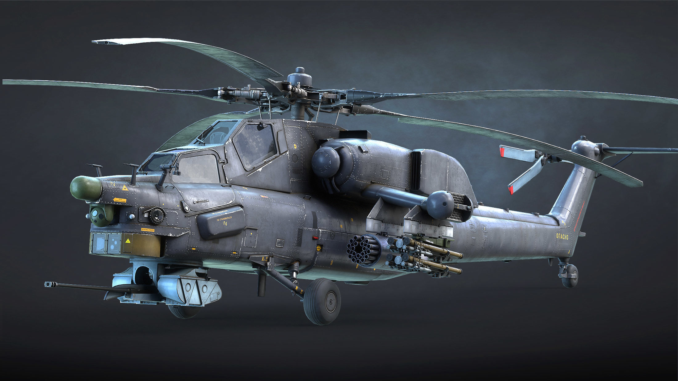 Mi-28N Havoc Attack Helicopter Game Ready Low-poly 3D model_0