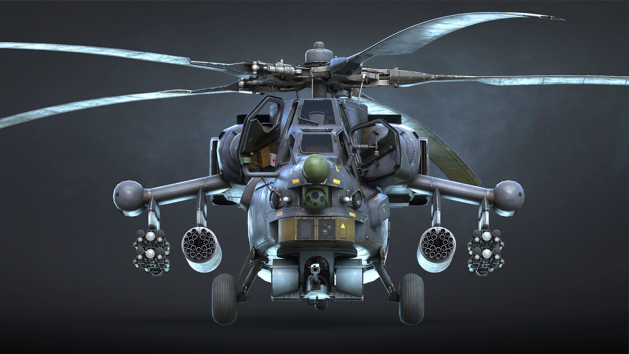3D model Mi-28N Havoc Attack Helicopter Game Ready VR / AR / low-poly ...