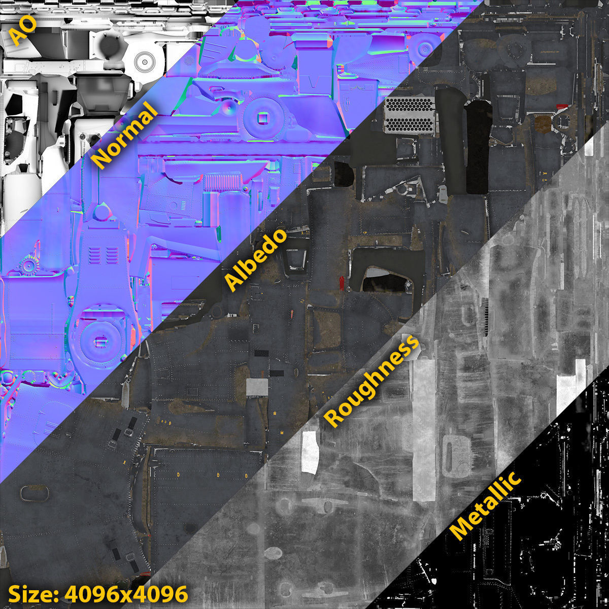 Mi-28N Havoc Attack Helicopter Game Ready Low-poly 3D model_16