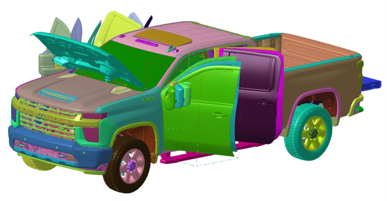 Chevrolet Silverado 2500 4WD LTZ 2020 Vehicle 3d scan model 3D model_2