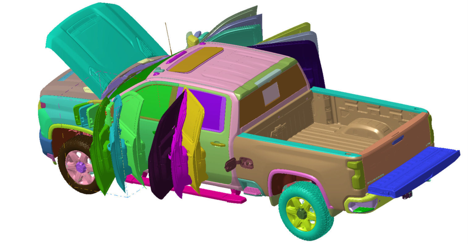 Chevrolet Silverado 2500 4WD LTZ 2020 Vehicle 3d scan model 3D model_9