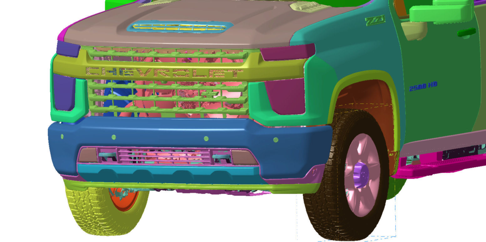 Chevrolet Silverado 2500 4WD LTZ 2020 Vehicle 3d scan model 3D model_1