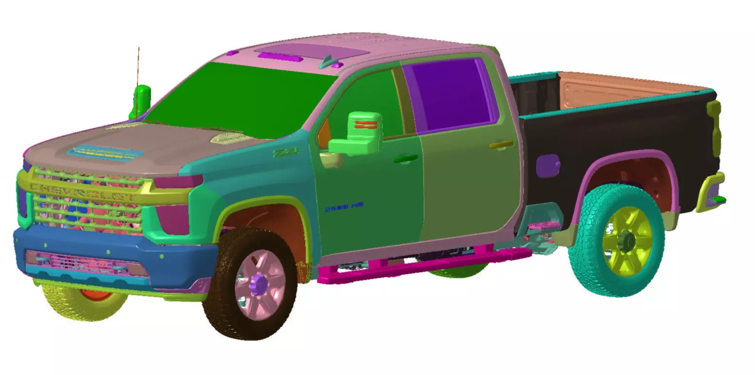 Chevrolet Silverado 2500 4WD LTZ 2020 Vehicle 3d scan model 3D model_0