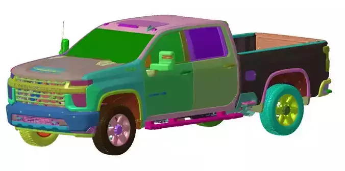 Chevrolet Silverado 2500 4WD LTZ 2020 Vehicle 3d scan model