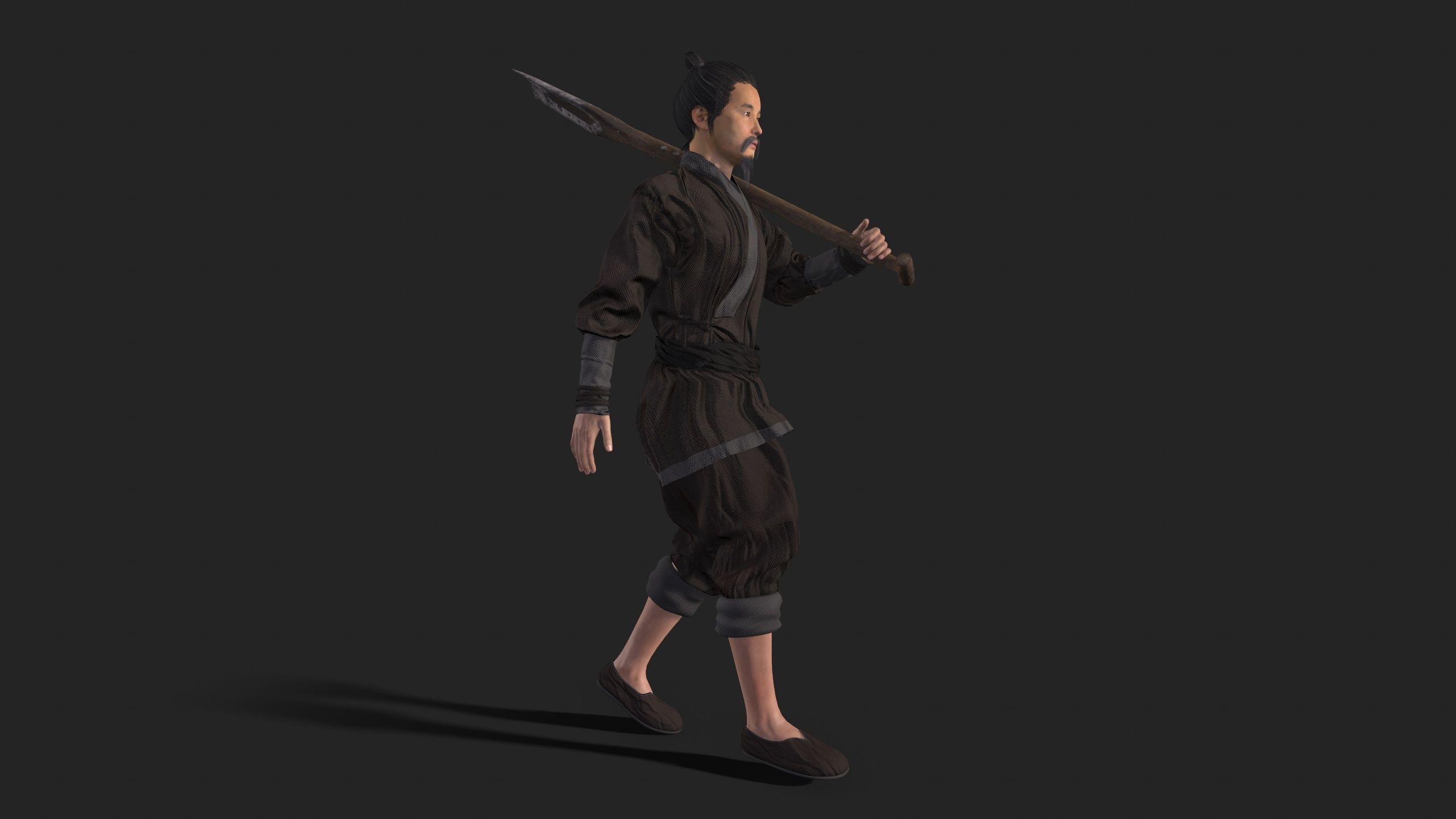 farmer avatar Low-poly 3D model_10