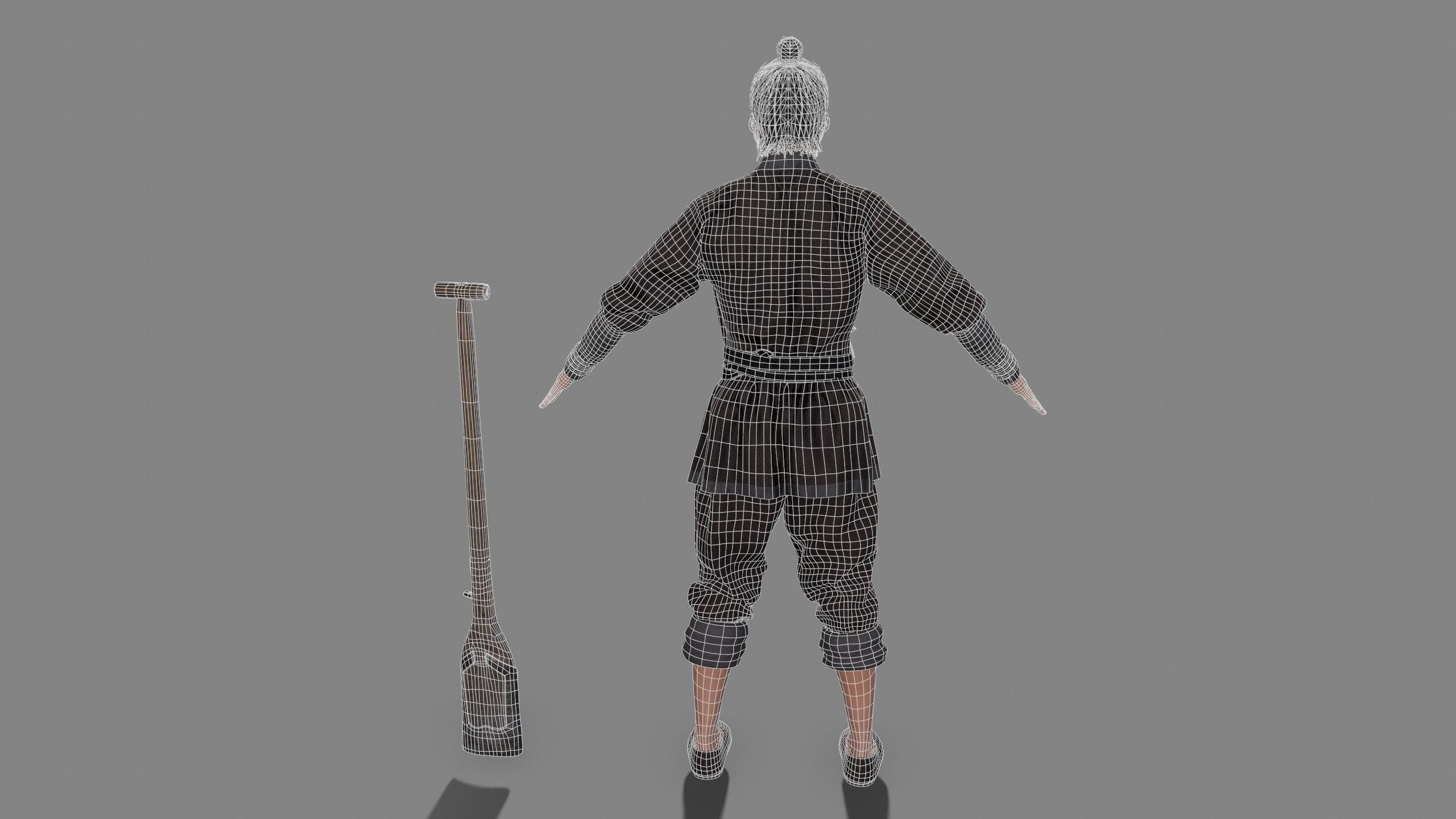 farmer avatar Low-poly 3D model_13