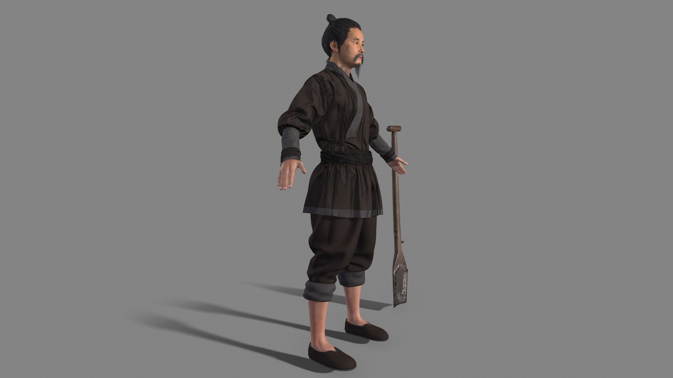 farmer avatar Low-poly 3D model_6