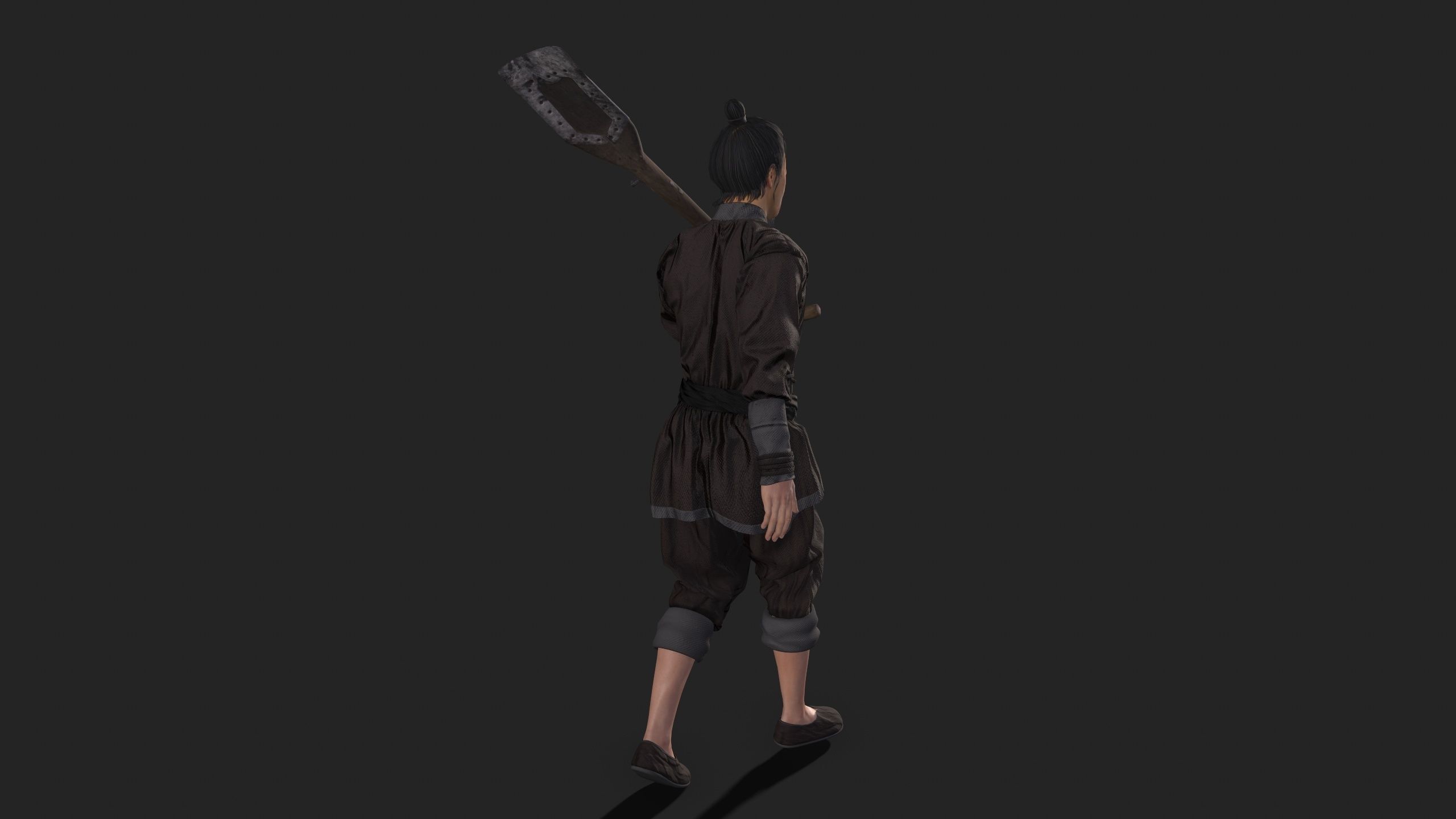 farmer avatar Low-poly 3D model_11