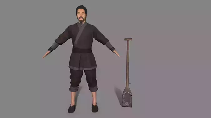 farmer avatar Low-poly 3D model