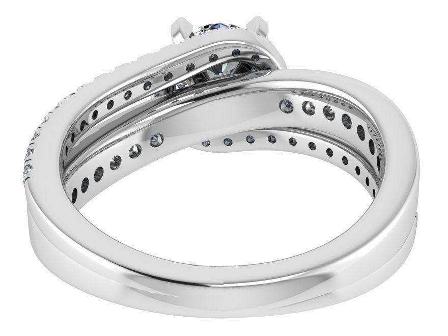 Round Diamond Wave Ring 2530 3D print model_3