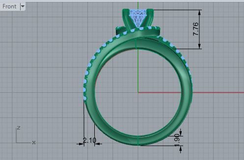 Round Diamond Wave Ring 2530 3D print model_5